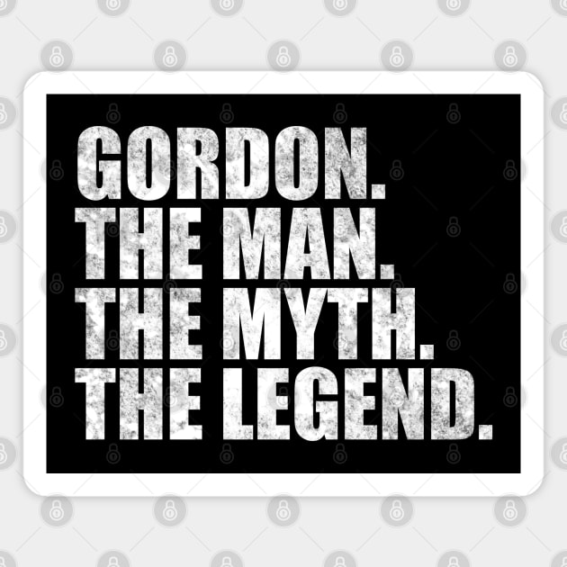 Gordon Legend Gordon Name Gordon given name Magnet by TeeLogic